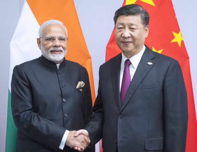 Indian Prime Minister Modi and Xi Jinping